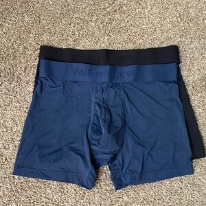 2 Men’s Boxer Briefs: Black and Blue